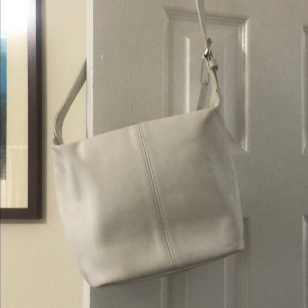 White Vintage coach hobo bag